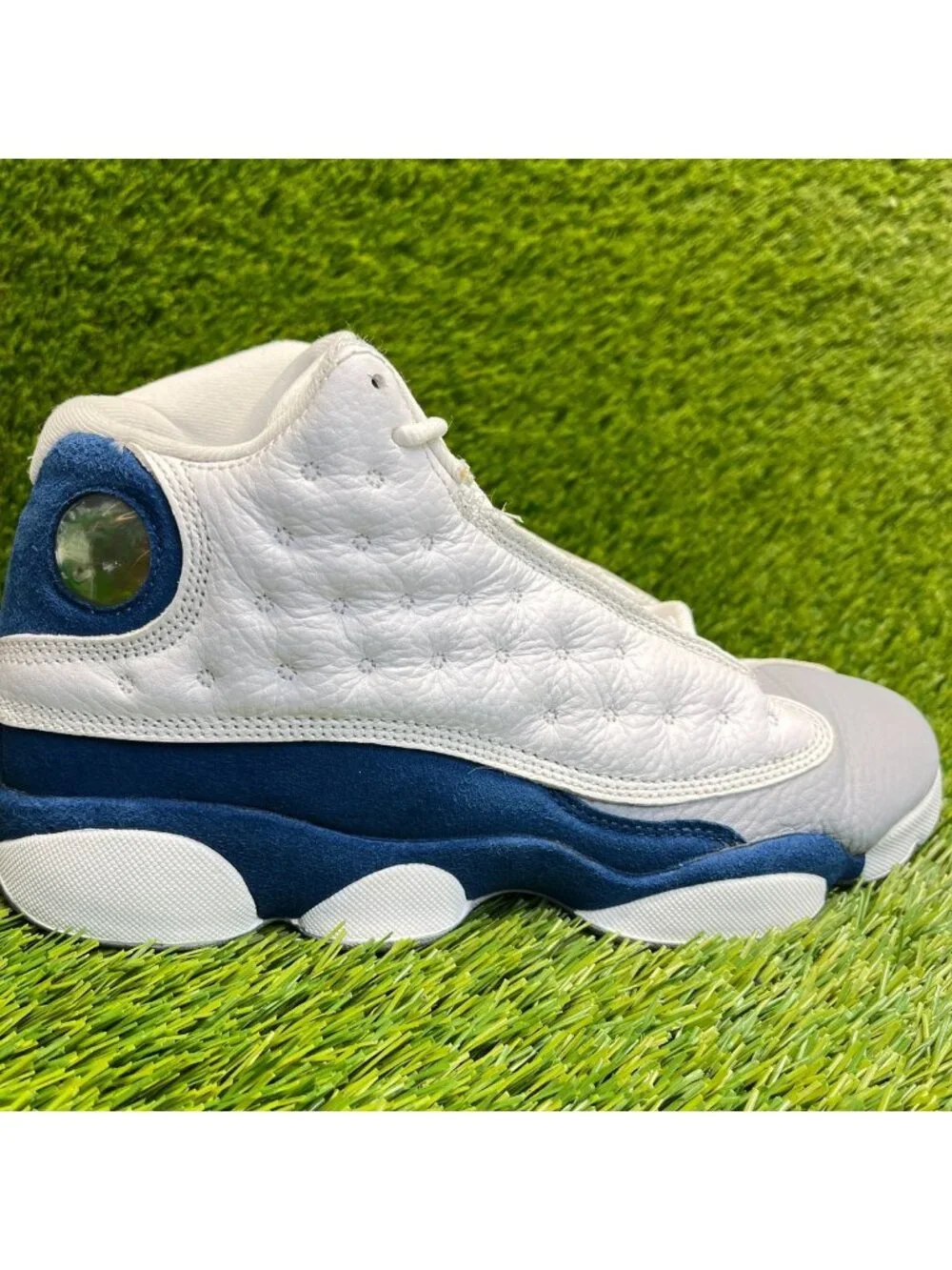 Nike Air Jordan 13 Retro Boys Size 7Y White Blue Gray Basketball Shoes Sneakers